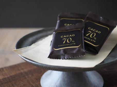 「カカオ70%以上の高カカオチョコレート」