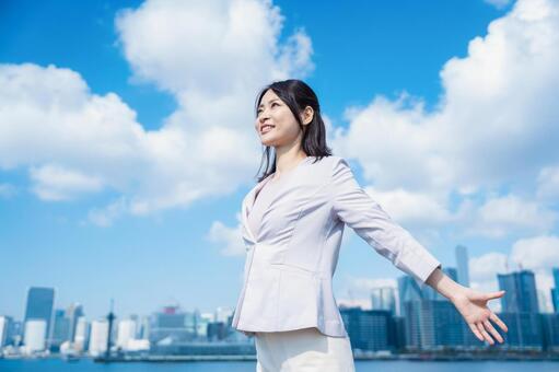 気分が安定し前向きな状態を表現する女性のイメージ