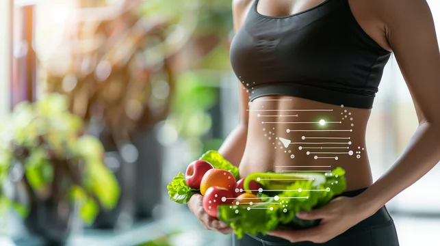 腸内環境と食事がダイエットに影響することを表したイメージ