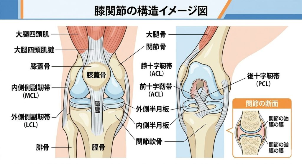 膝関節の構造図
