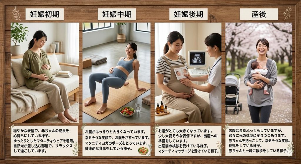 妊娠初期から産後までの体の変化