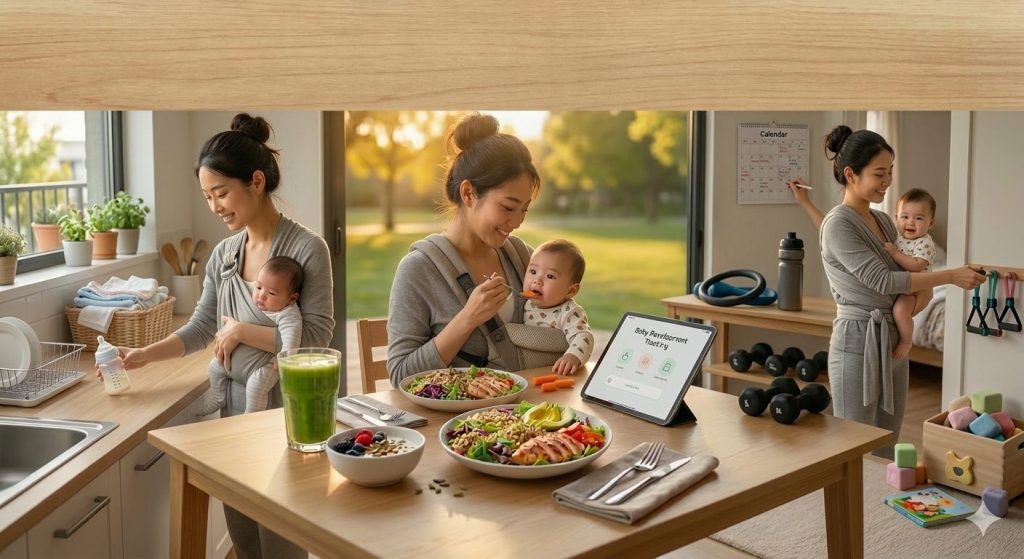 産後の生活と食事のイメージ